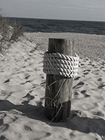 Dock post with rope - Montauk
